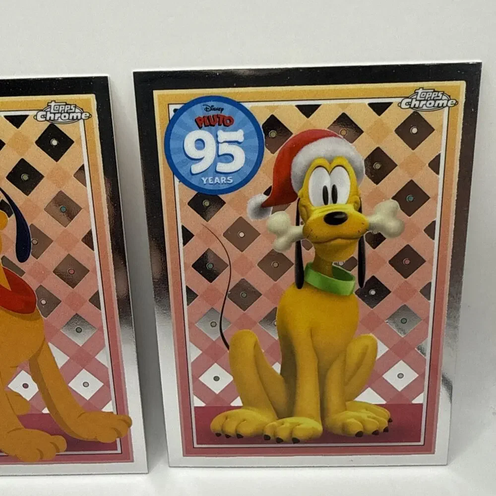 Pluto 2025 Topps Chrome Disney Pluto 95th Anniversary #PL-1, #PL-7, #PL-10